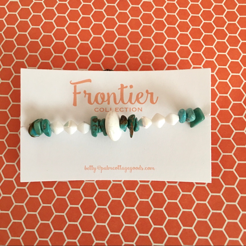White & Turquoise Frontier Collection Bracelet.